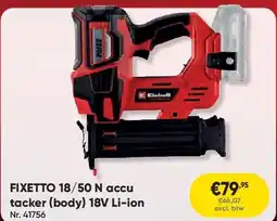 Toolstation FIXETTO 18/50 N accu tacker (body) 18V Li-ion aanbieding