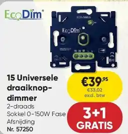 Toolstation 15 Universele draaiknopdimmer aanbieding