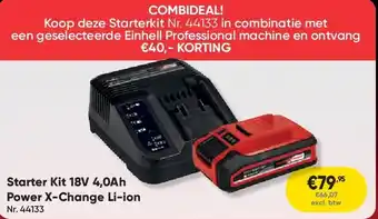 Toolstation Starter Kit 18V 4,0Ah Power X-Change Li-ion aanbieding