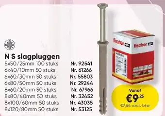 Toolstation N S slagpluggen aanbieding