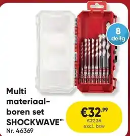 Toolstation Multi materiaalboren set SHOCKWAVE aanbieding