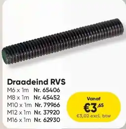 Toolstation Draadeind RVS aanbieding