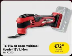 Toolstation TE-MG 18 accu multitool (body) 18V Li-ion aanbieding