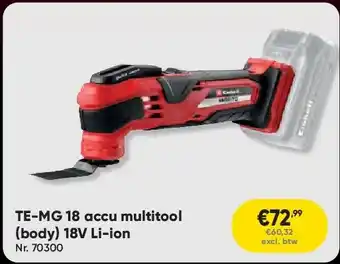 Toolstation TE-MG 18 accu multitool (body) 18V Li-ion aanbieding
