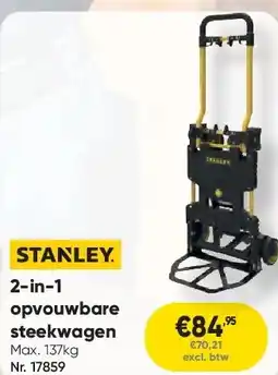 Toolstation 2-in-1 opvouwbare steekwagen aanbieding