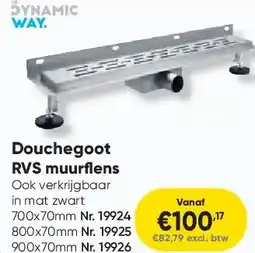 Toolstation Douchegoot RVS muurflens aanbieding