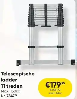 Toolstation Telescopische ladder 11 treden aanbieding