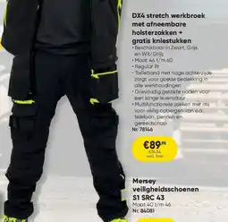 Toolstation DX4 stretch werkbroek met afneembare holsterzakken + gratis kniestukken aanbieding