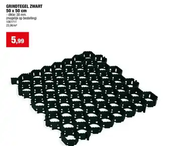 Hubo Grindtegel zwart aanbieding