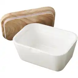 Decathlon Melamine botervloot Container Houten plank Deksel Vierkant aanbieding