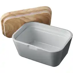 Decathlon Melamine botervloot Container Houten plank Deksel Vierkant aanbieding