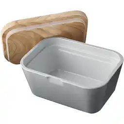Decathlon Melamine botervloot Container Houten plank Deksel Vierkant aanbieding