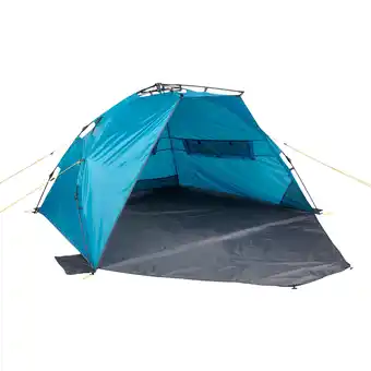 Decathlon Automatische strandschelp Speedy XL strandtent reizen wind zonwering UV50 aanbieding