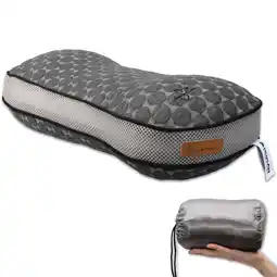 Decathlon Kussen Lisle reis nekkussen memory foam bamboe 44x20 aanbieding