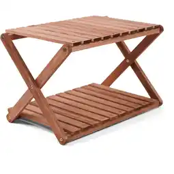 Decathlon Camping plank Jabrun 2 opvouwbare kast serveertafel hout aanbieding