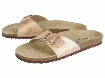 Lidl ESMARA® Slippers of teenslippers met flexibele loopzool (39, gesp/goud) aanbieding