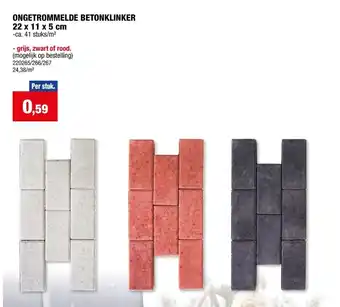 Hubo Ongetrommelde betonklinker aanbieding