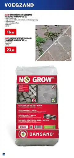 Hubo Zacht onkruidwerend voegzand dansand no grow aanbieding