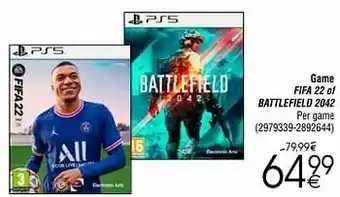 Cora Game fifa 22 of battlefield 2042 aanbieding