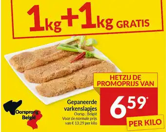 Intermarché Gepaneerde varkenslapjes aanbieding
