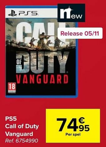 Carrefour Ps5 call of duty vanguard aanbieding