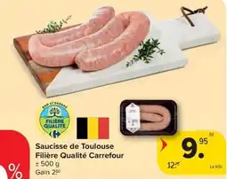Carrefour Saucisse de Toulouse aanbieding