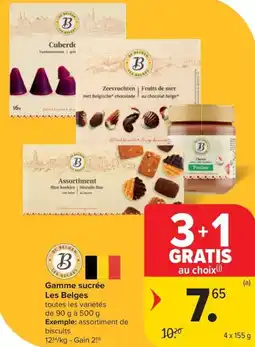 Carrefour Les Belges Gamme sucrée aanbieding