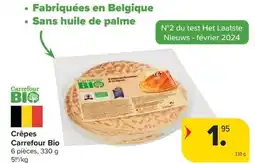 Carrefour Crêpes Carrefour Bio aanbieding