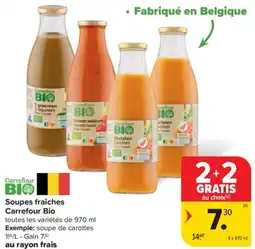 Carrefour Soupes fraîches Carrefour Bio aanbieding