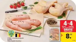 Carrefour 4 filets + 4 cuisses de poulet d'antan aanbieding