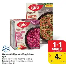Carrefour Iglo Gamme de légumes Veggie Love aanbieding