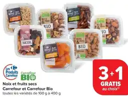 Carrefour Noix et fruits secs Carrefour et Carrefour Bio aanbieding