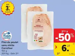 Carrefour Filet de poulet sans nitrite Carrefour aanbieding