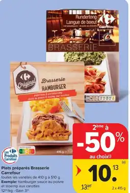 Carrefour Plats préparés Brasserie Carrefour aanbieding
