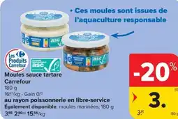 Carrefour Moules sauce tartare Carrefour aanbieding