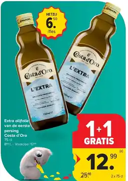 Carrefour Extra olijfolie van de eerste persing Costa d’Oro aanbieding