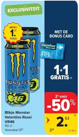 Carrefour Blikje Monster Valentino Rossi VR46 aanbieding