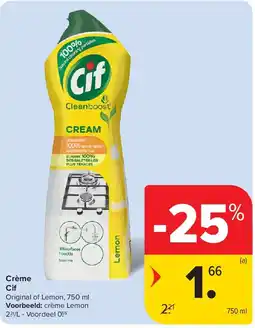 Carrefour Crème Cif aanbieding