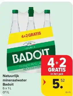 Carrefour Natuurlijk mineraalwater Badoit aanbieding
