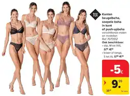 Carrefour Kanten beugelbeha, soepele beha in kant of push-upbeha aanbieding