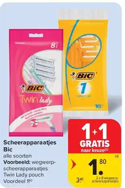 Carrefour Scheerapparaatjes Bic aanbieding