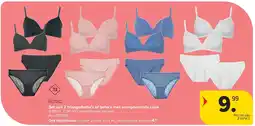 Carrefour Set van 2 triangelbeha’s of beha’s met voorgevormde cups aanbieding