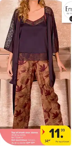 Carrefour Top of broek voor dames aanbieding