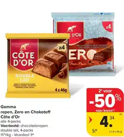 Carrefour Gamma repen, Zero en Chokoto Côte d’Or aanbieding