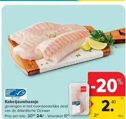 Carrefour Kabeljauwhaasje aanbieding