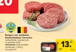 Carrefour Burgers van weidekoe Kwaliteitsketen Carrefour aanbieding