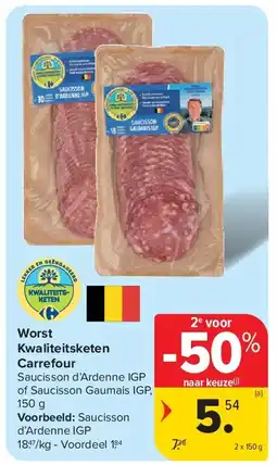 Carrefour Worst Kwaliteitsketen Carrefour aanbieding