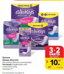 Carrefour Gamma Always Discreet aanbieding
