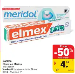 Carrefour Gamma Elmex en Meridol aanbieding
