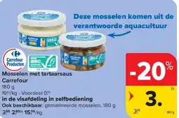 Carrefour Mosselen met tartaarsaus Carrefour aanbieding
